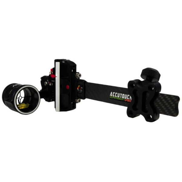 Axcel Sight Pro Slider Carbon AccuTouch Plus with AccuView AV-31 Scope Single Pin .019 Green Fiber Black - Image 2