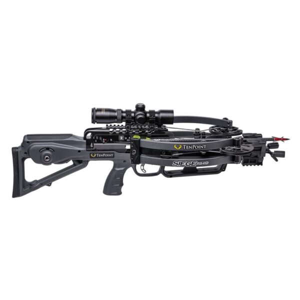 TenPoint Crossbow Compound Package Siege RS410 ACUslide RangeMaster Pro Scope Graphite Grey