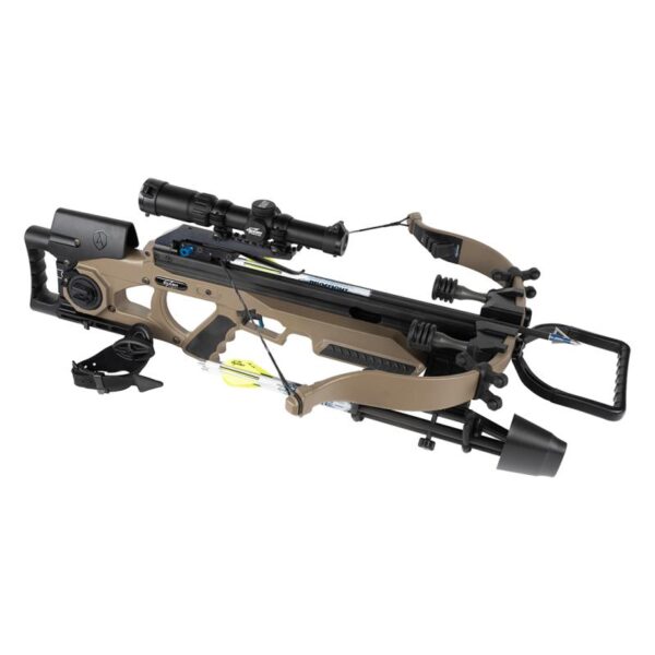 Excalibur Crossbow Recurve Package Assassin Extreme Flat Dark Earth with Tact 100 Scope and Quill 16.5 Arrows - Image 2