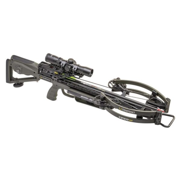 TenPoint Crossbow Compound Viper 430 ACUslide Rangemaster 100 Scope Moss Green - Image 5