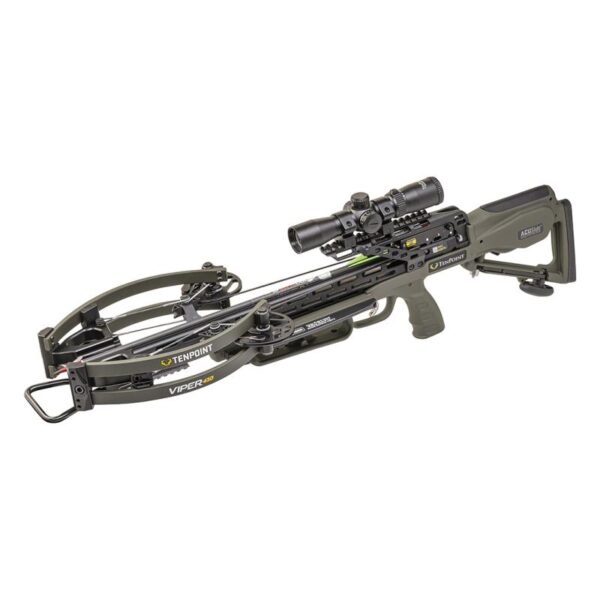 TenPoint Crossbow Compound Viper 430 ACUslide Rangemaster 100 Scope Moss Green - Image 8