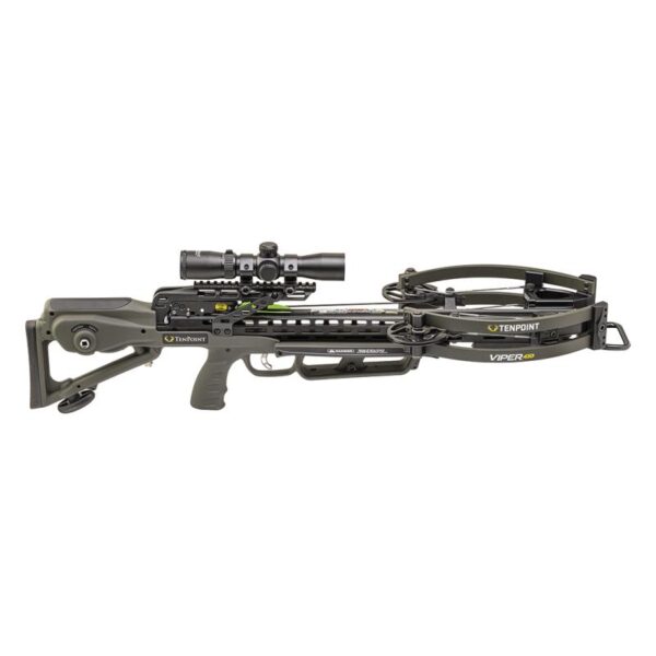 TenPoint Crossbow Compound Viper 430 ACUslide Rangemaster 100 Scope Moss Green - Image 7