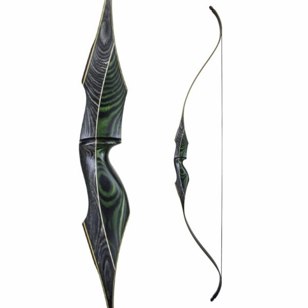 White Feather Fieldbow One Piece Garuda RH 64"-45# Green - Image 15