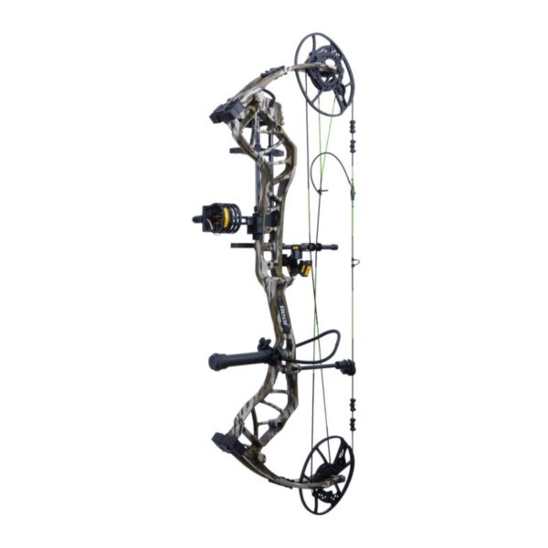 Bear Archery Compound Bow Gamekeeper Package RH 70#-27.0''-32.0')  80% Let Off Mossy Oak Bottomland Handle/Camo Limbs - Image 6
