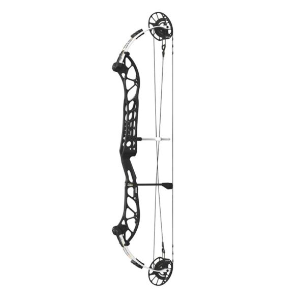 PSE Compound Bow Dominator Duo X 38 EM2 RH 60#-(23.0''-29.0") 75-75% Let Off Charcoal Handle/White Limbs - Image 6