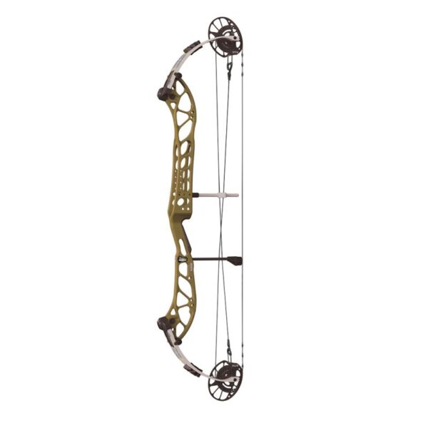 PSE Compound Bow Dominator Duo X 38 EM2 RH 60#-(23.0''-29.0") 75-75% Let Off Charcoal Handle/White Limbs - Image 5