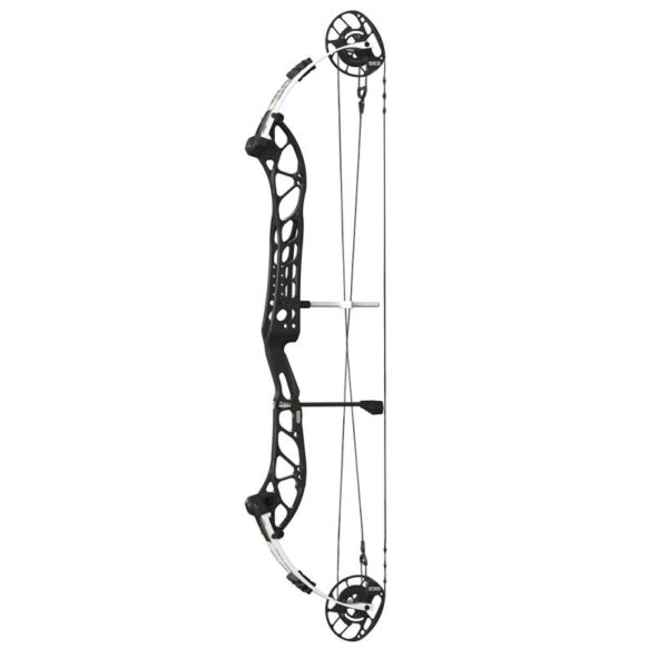 PSE Compound Bow Dominator Duo X 40 SE2 RH 50#-(27.5''-33.0") 65-75% Let Off Charcoal Handle/White Limbs - Image 2