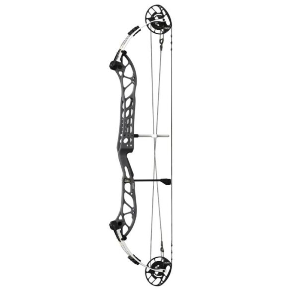 PSE Compound Bow Dominator Duo X 40 SE2 RH 50#-(27.5''-33.0") 65-75% Let Off Charcoal Handle/White Limbs - Image 3