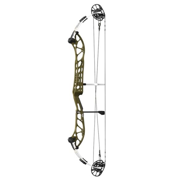 PSE Compound Bow Dominator Duo X 40 M2 RH 60#-(27.0''-31.0") 65-75% Let Off Charcoal Handle/White Limbs - Image 3