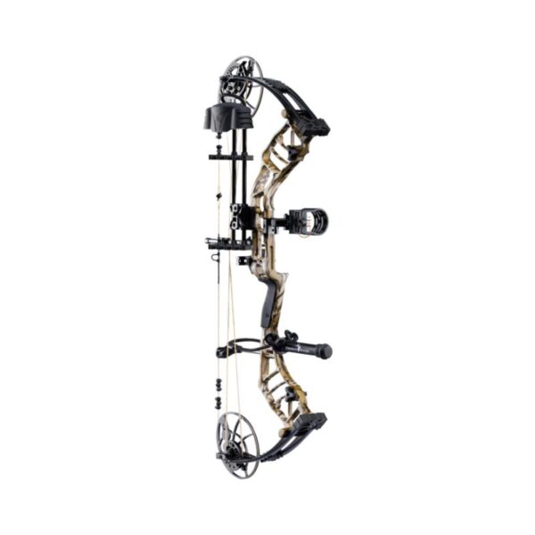 Bear Archery Compound Bow Legend 30 Package LH (14#-70#)-(18.0"-31.0") 85% Let Off Mossy Oak Bottomland Handle/Black Limbs - Image 3