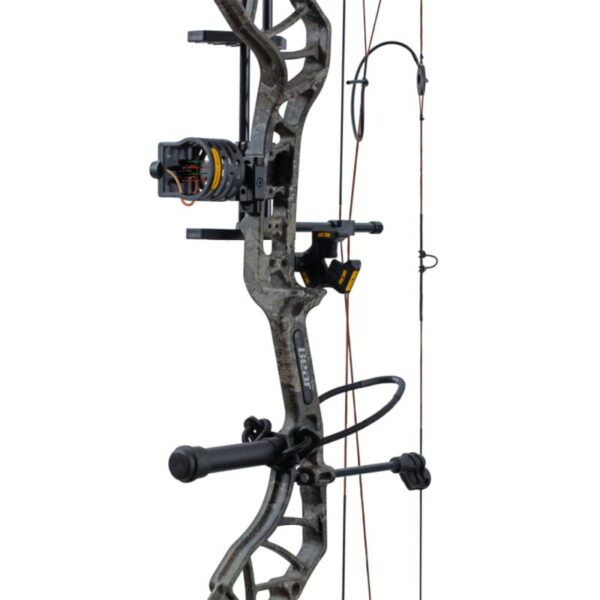 Bear Archery Compound Bow Species XT Package LH (55#-70#)-(23.5"-30.5") 80% Let Off True Timber Strata Handle/Black Limbs - Image 9